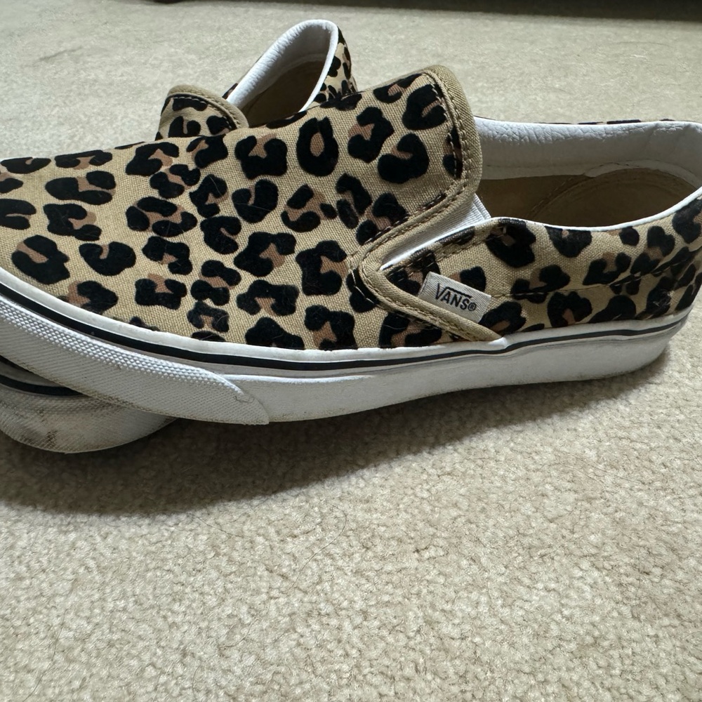 Vans Leopard Print Slip-On Shoes